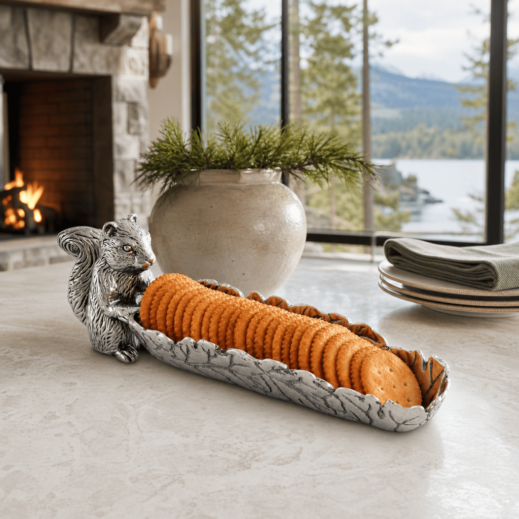 Arthur Court Forest Squirrel Cracker Tray
