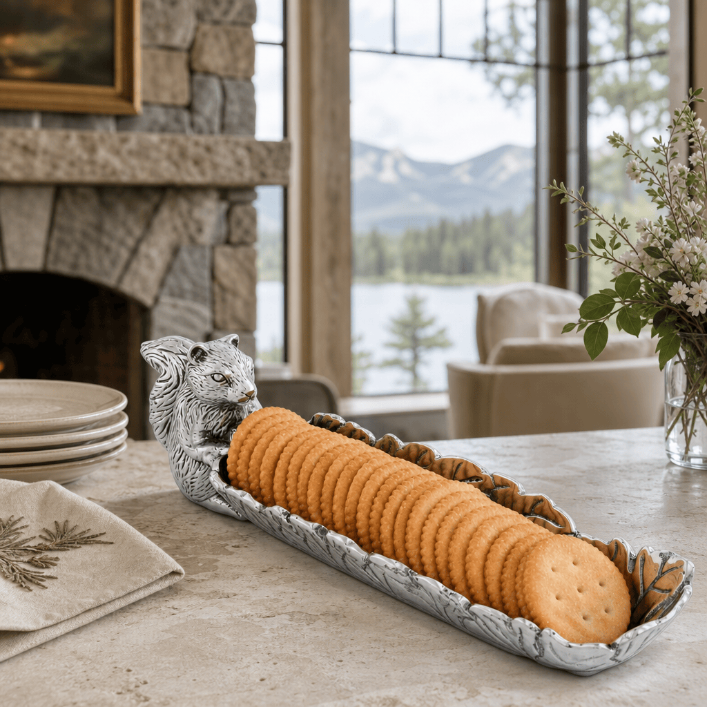 Arthur Court Forest Squirrel Cracker Tray