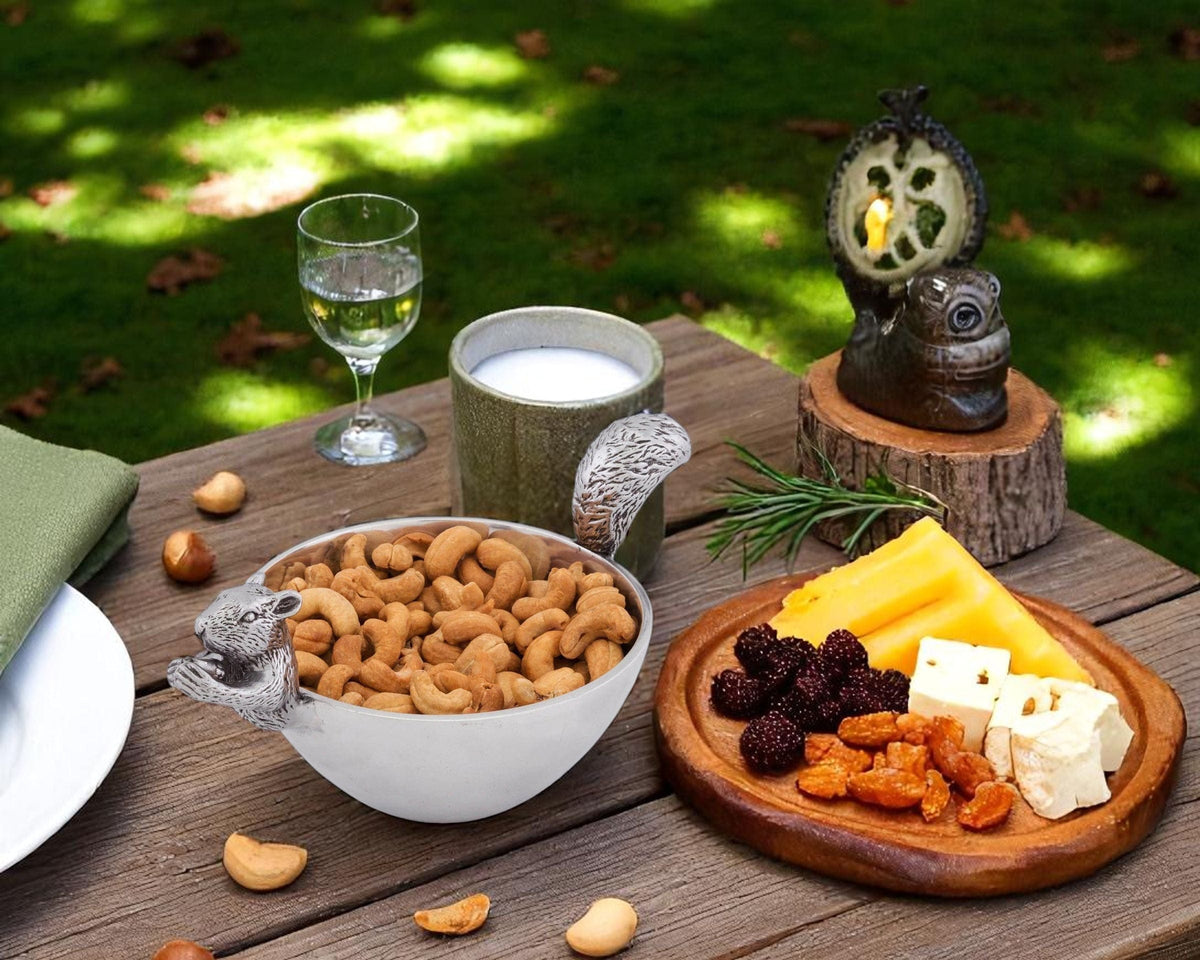 Arthur Court Forest Squirrel Nut Bowl Head / Tail