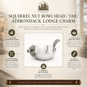 Arthur Court Forest Squirrel Nut Bowl Head / Tail