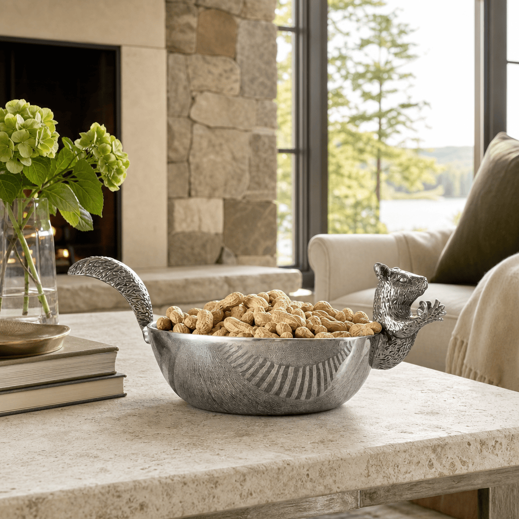 Arthur Court Forest Squirrel Nut Bowl Head / Tail