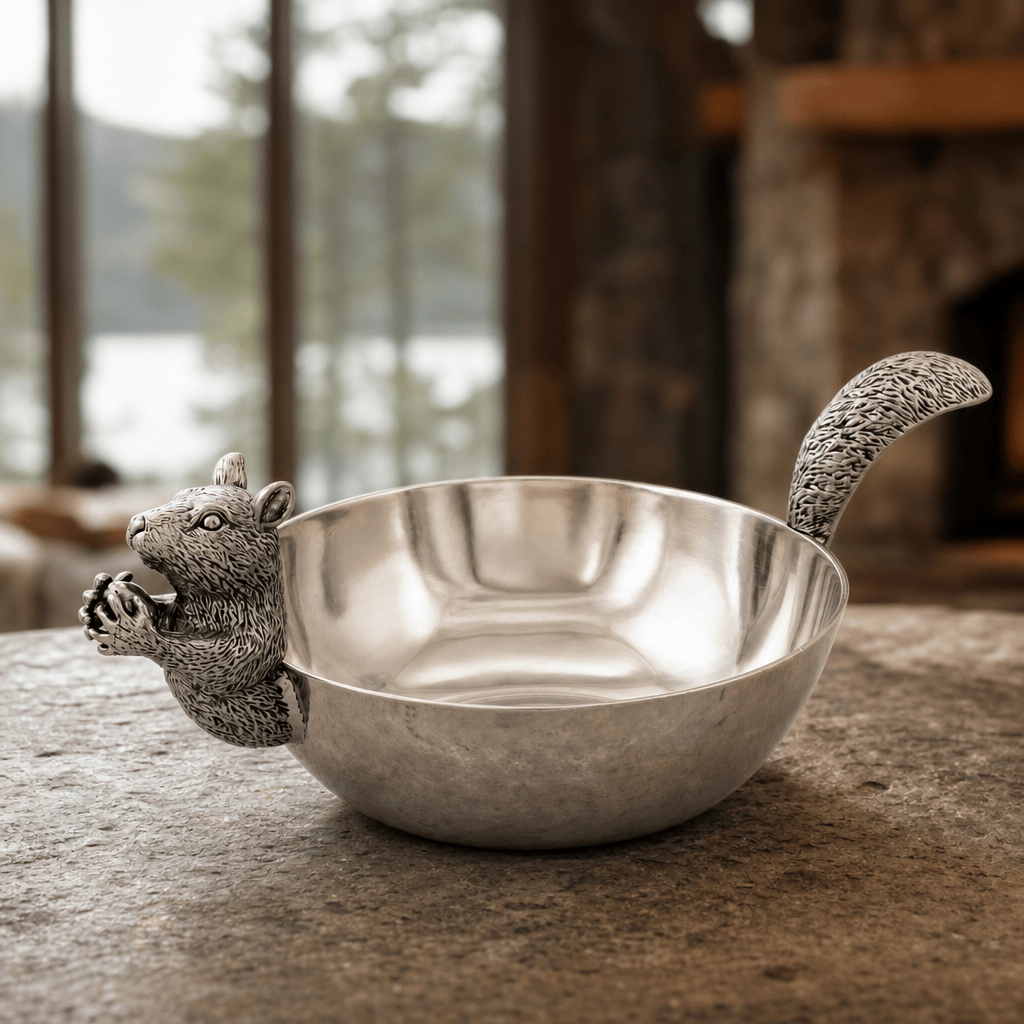 Arthur Court Forest Squirrel Nut Bowl Head / Tail