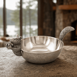 Arthur Court Forest Squirrel Nut Bowl Head / Tail