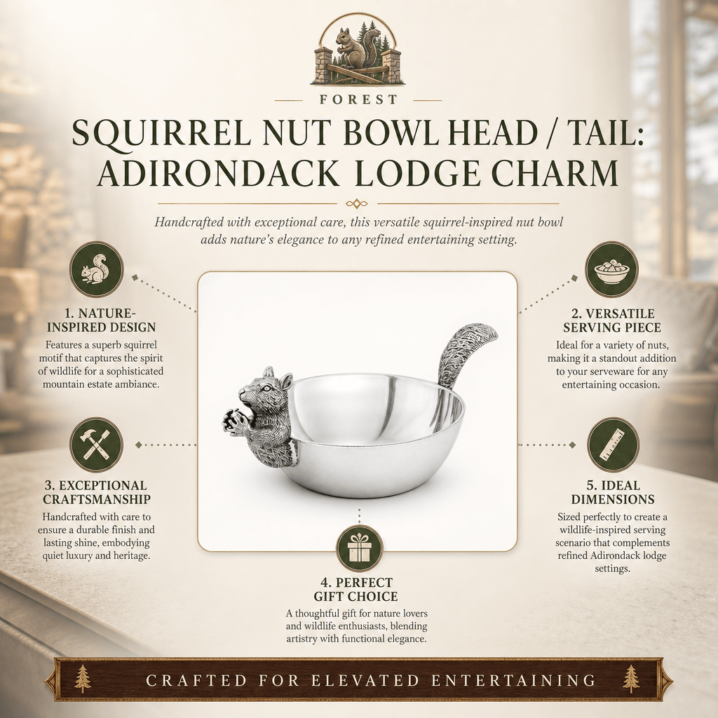 Arthur Court Forest Squirrel Nut Bowl Head / Tail