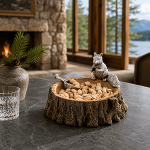 Arthur Court Forest Standing Squirrel Nut Bowl