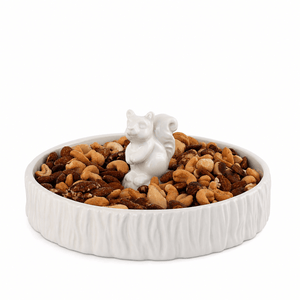 Arthur Court Forest Standing Squirrel Stoneware Nut Bowl