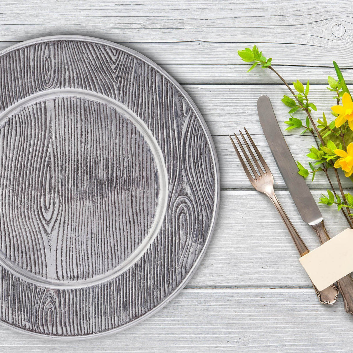 Arthur Court Forest Wood Grain Charger