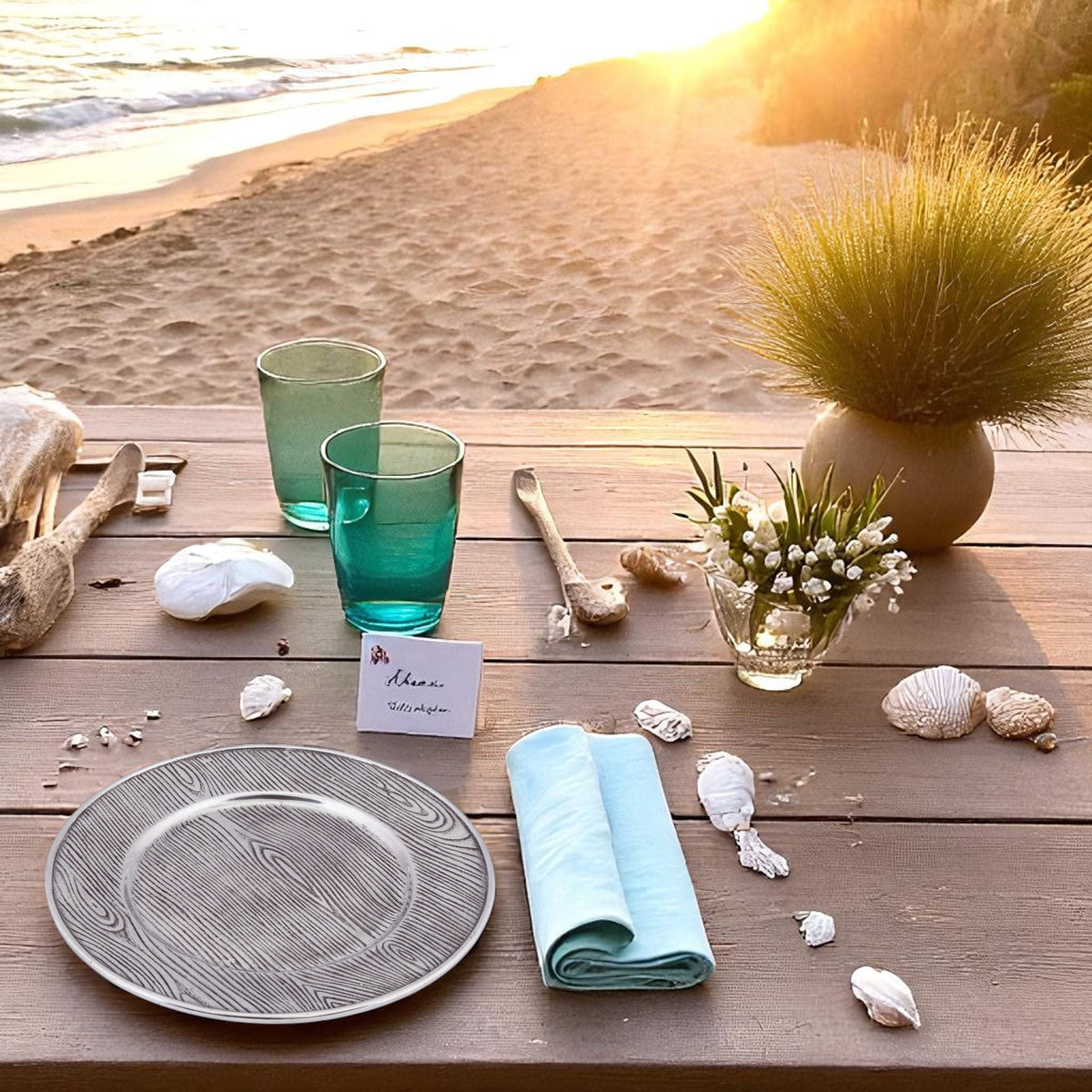 Arthur Court Forest Wood Grain Charger