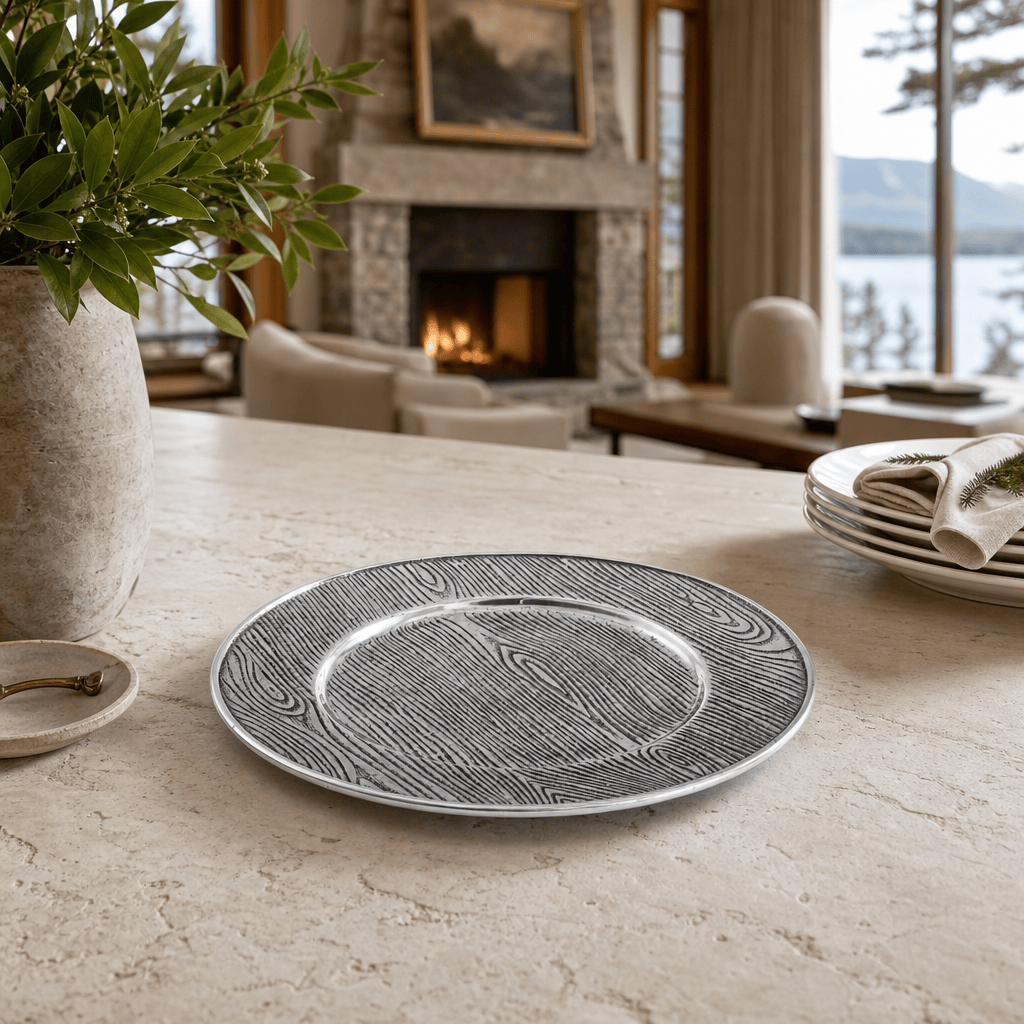 Arthur Court Forest Wood Grain Charger