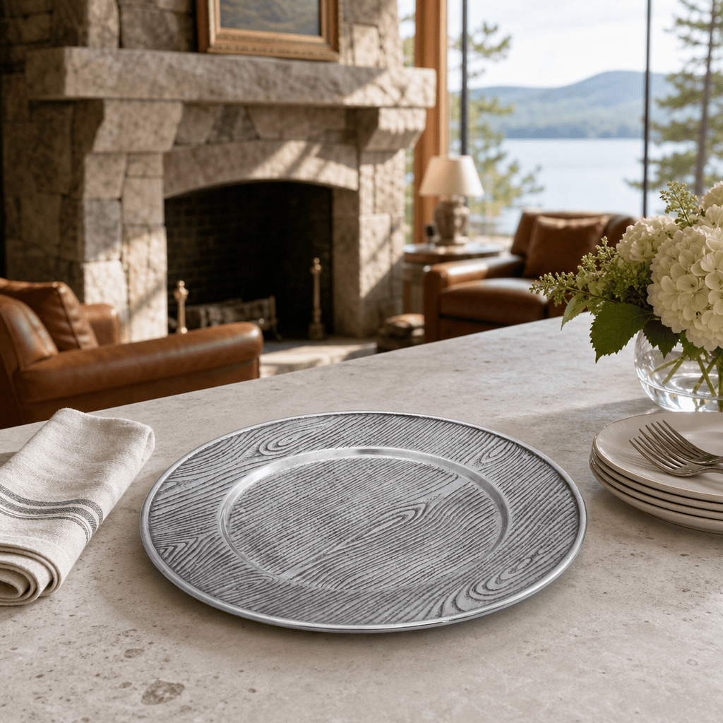 Arthur Court Forest Wood Grain Charger
