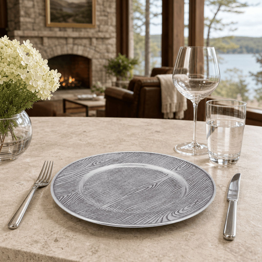 Arthur Court Forest Wood Grain Charger