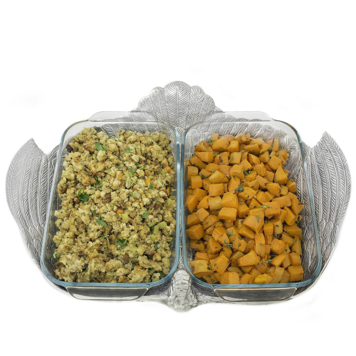 Arthur Court Game Birds 2Qt Double Base Turkey Casserole Holder