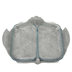 Arthur Court Game Birds 2Qt Double Base Turkey Casserole Holder