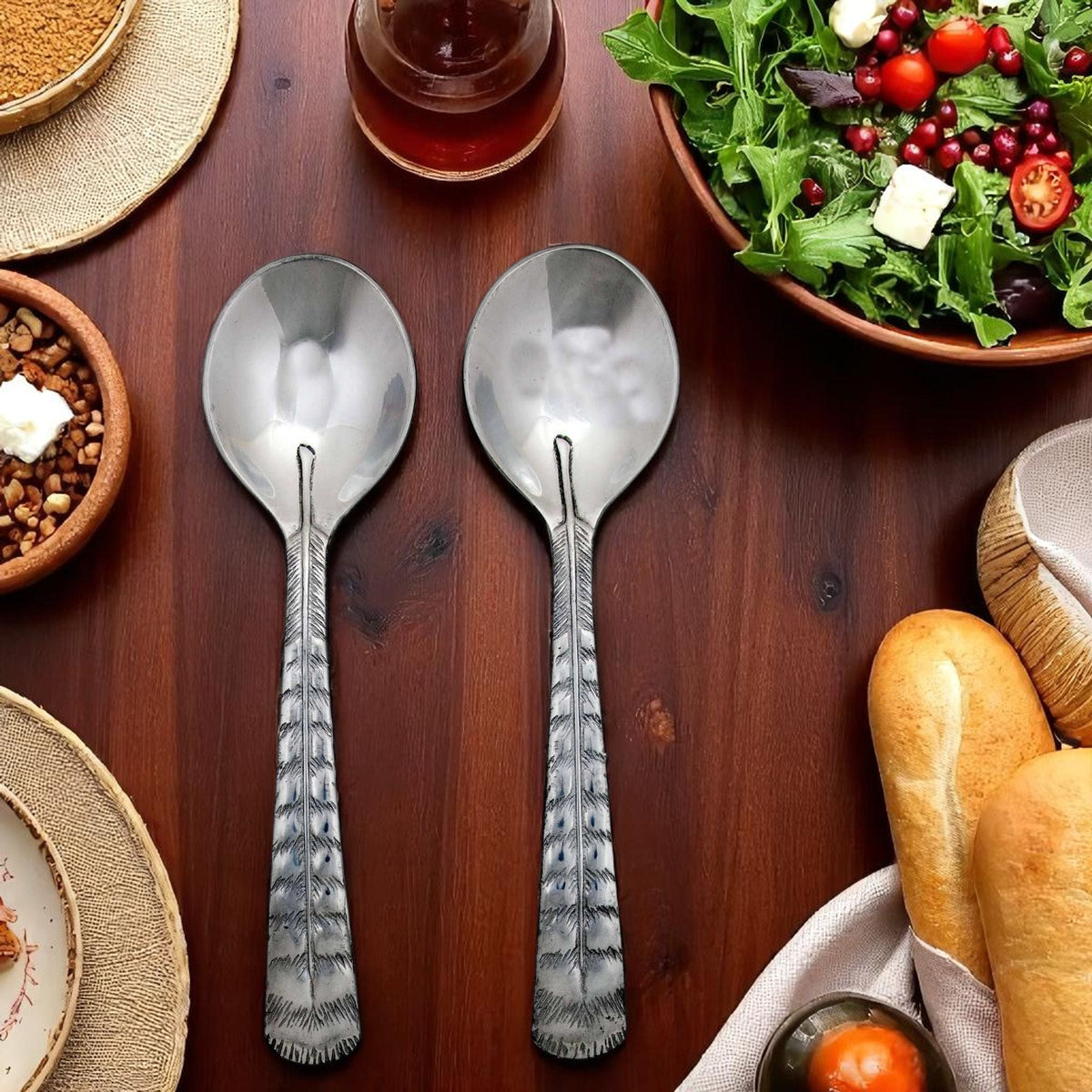 Arthur Court Game Birds Feather Salad Servers