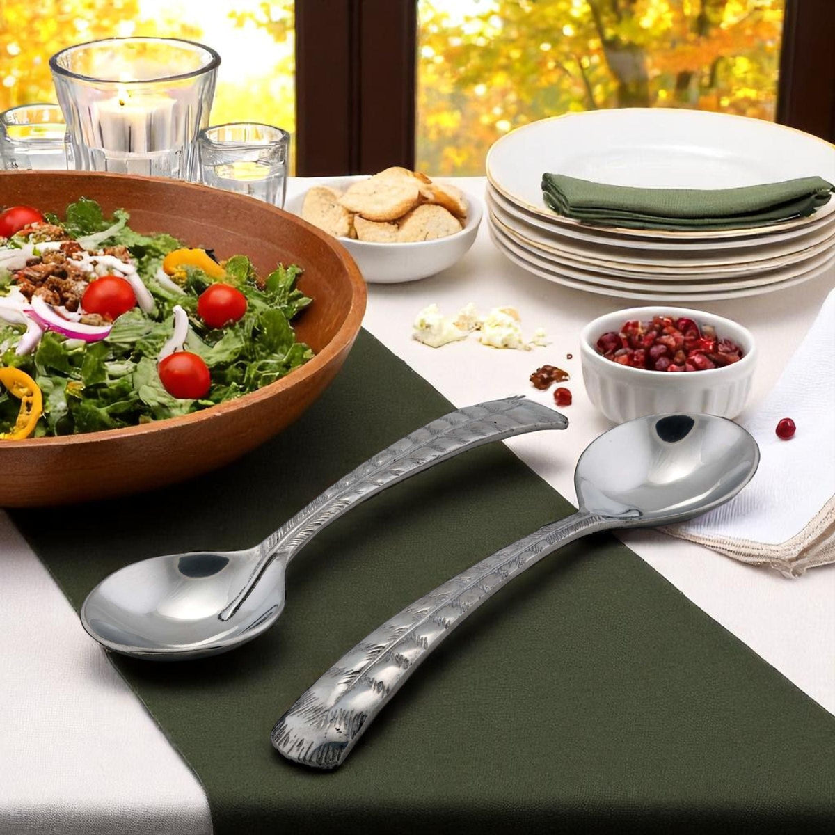 Arthur Court Game Birds Feather Salad Servers