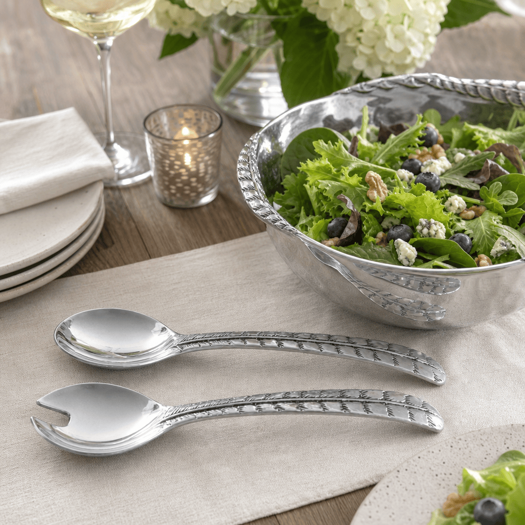 Arthur Court Game Birds Feather Salad Servers