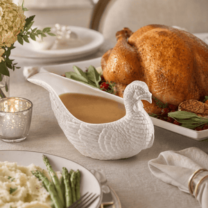Arthur Court Game Birds Stoneware Turkey Gravy Boat
