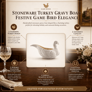 Arthur Court Game Birds Stoneware Turkey Gravy Boat