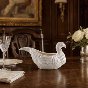 Arthur Court Game Birds Stoneware Turkey Gravy Boat