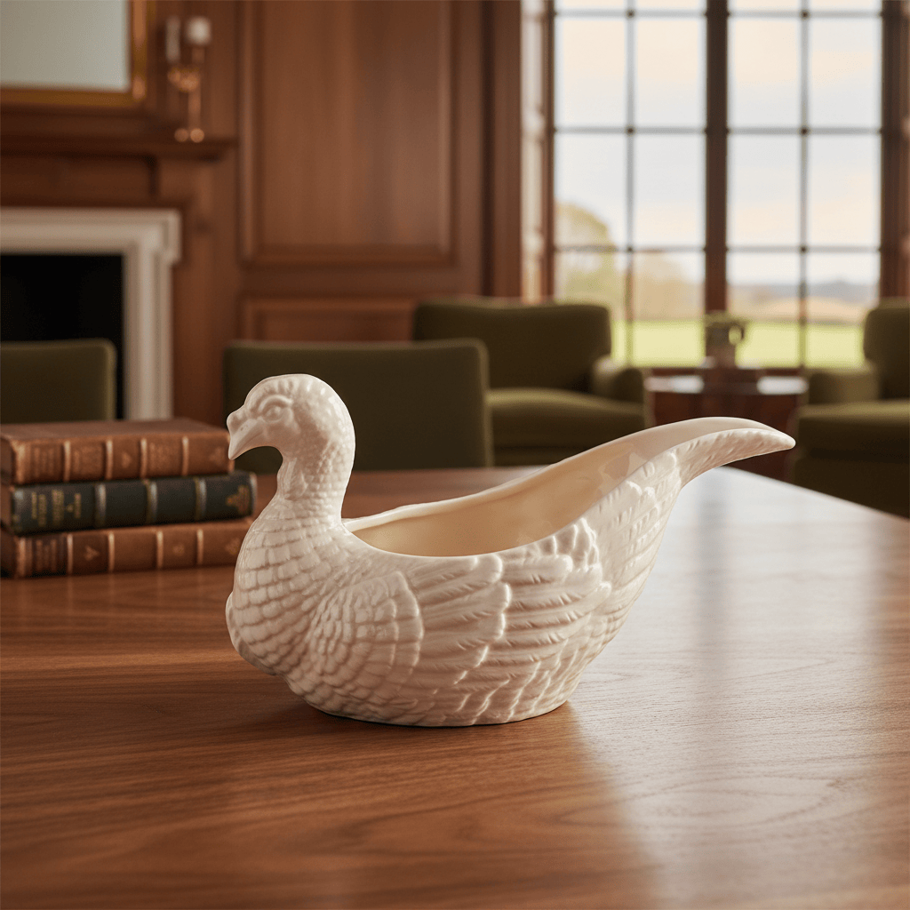 Arthur Court Game Birds Stoneware Turkey Gravy Boat
