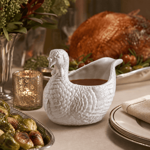 Arthur Court Game Birds Stoneware Turkey Gravy Boat