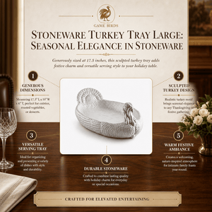 Arthur Court Game Birds Stoneware Turkey Tray Large