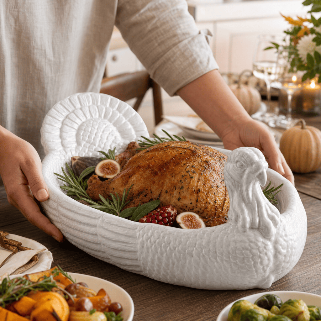 Arthur Court Game Birds Stoneware Turkey Tray Large