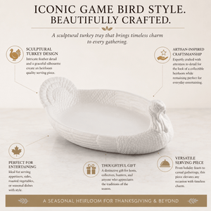Arthur Court Game Birds Stoneware Turkey Tray Small