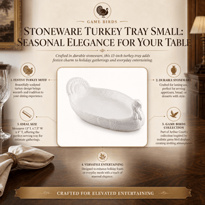 Arthur Court Game Birds Stoneware Turkey Tray Small
