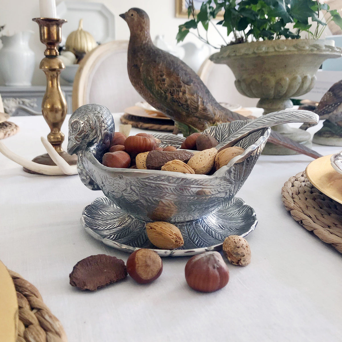 Arthur Court Game Birds Turkey 3-Piece Condiment Set