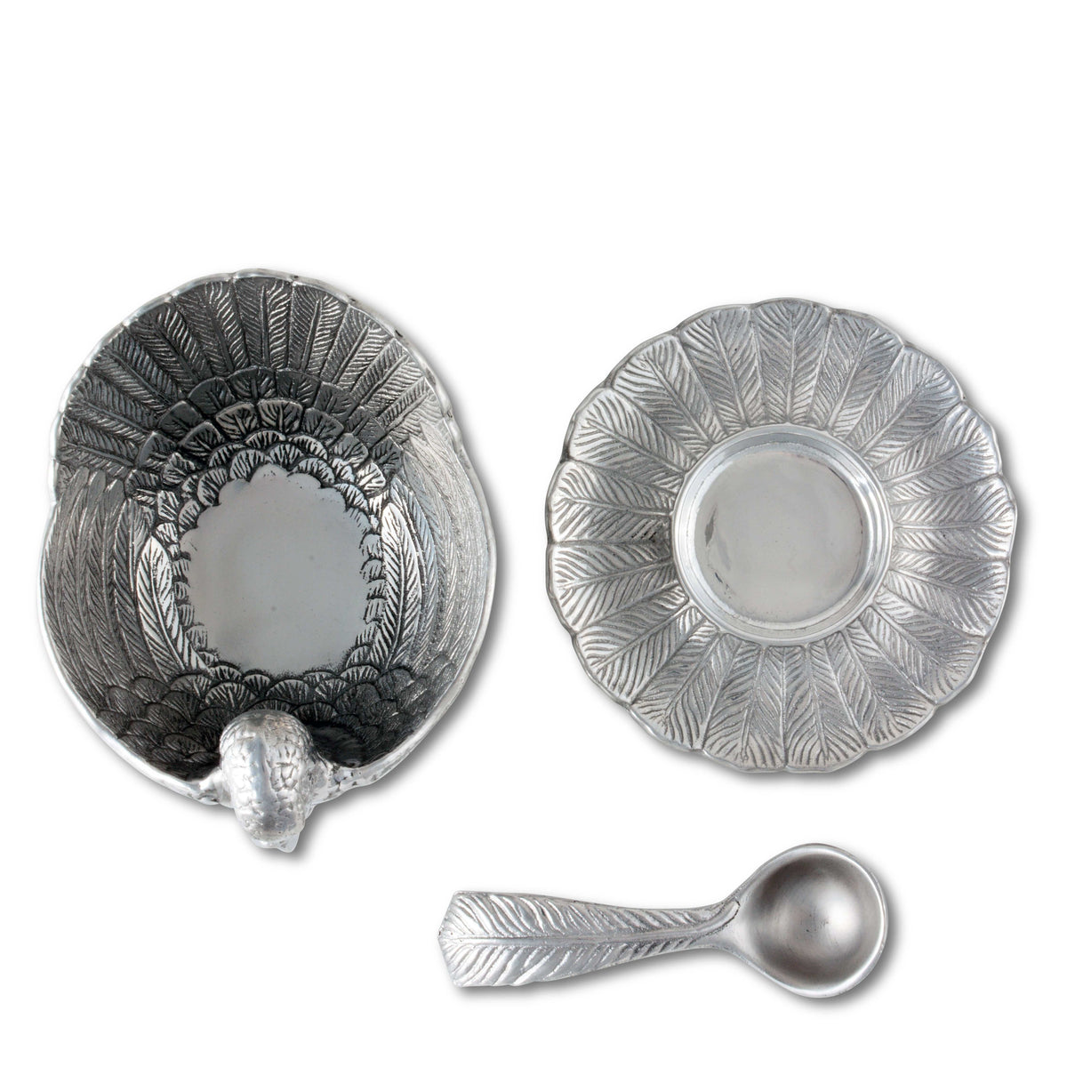 Arthur Court Game Birds Turkey 3-Piece Condiment Set