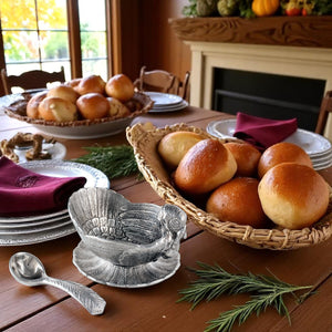 Arthur Court Game Birds Turkey 3-Piece Condiment Set