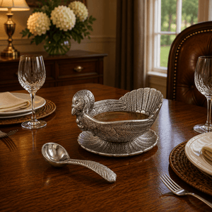 Arthur Court Game Birds Turkey 3-Piece Condiment Set