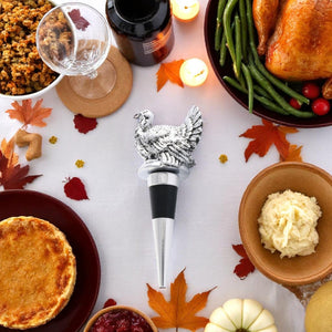 Arthur Court Game Birds Turkey Bottle Stopper