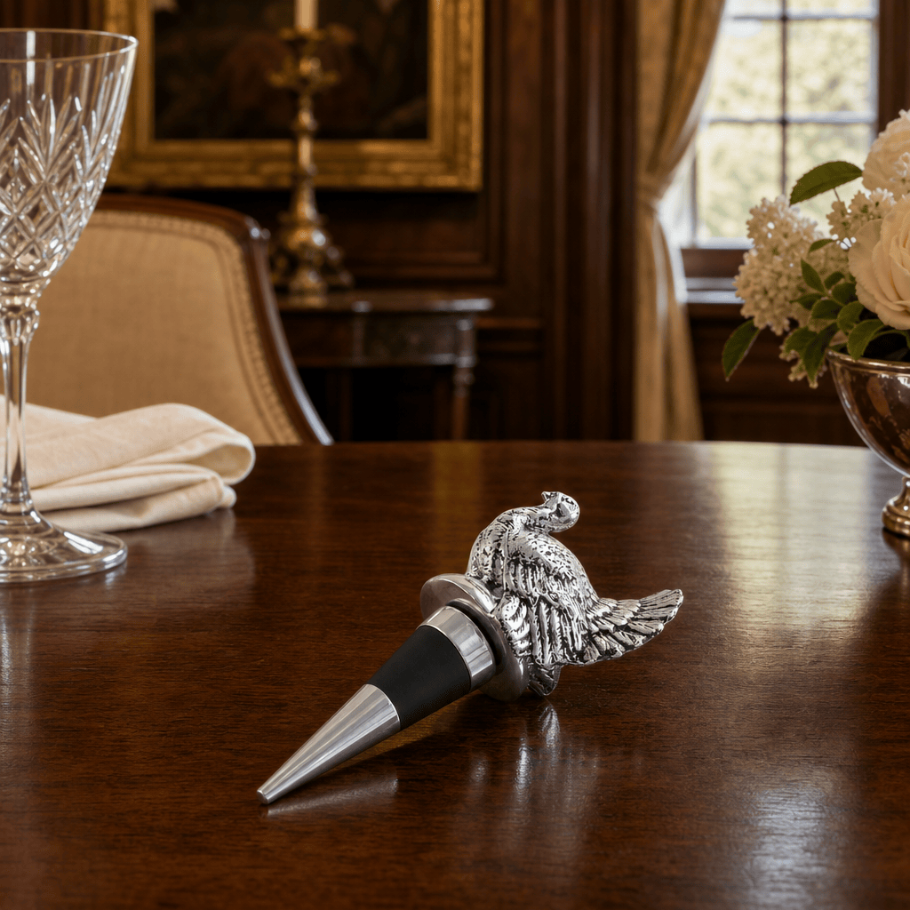 Arthur Court Game Birds Turkey Bottle Stopper