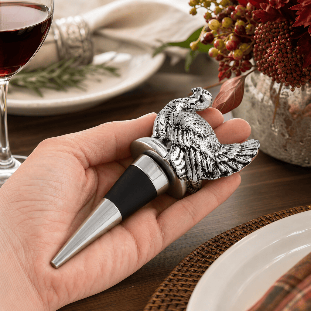 Arthur Court Game Birds Turkey Bottle Stopper