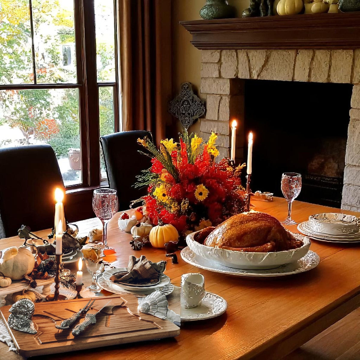 Arthur Court Game Birds Turkey Carving Board