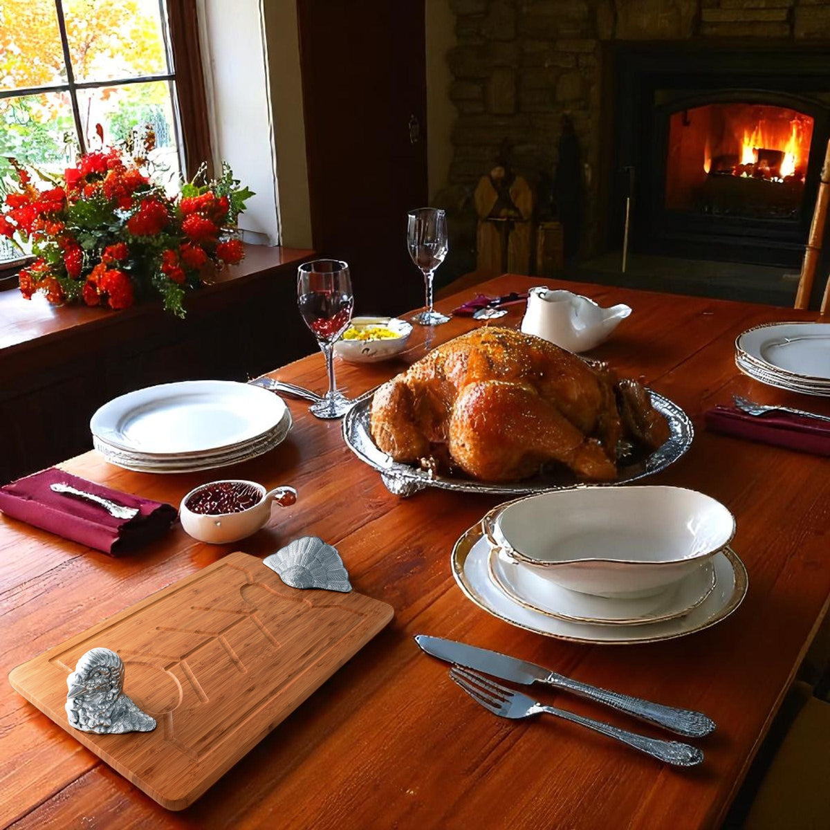 Arthur Court Game Birds Turkey Carving Board