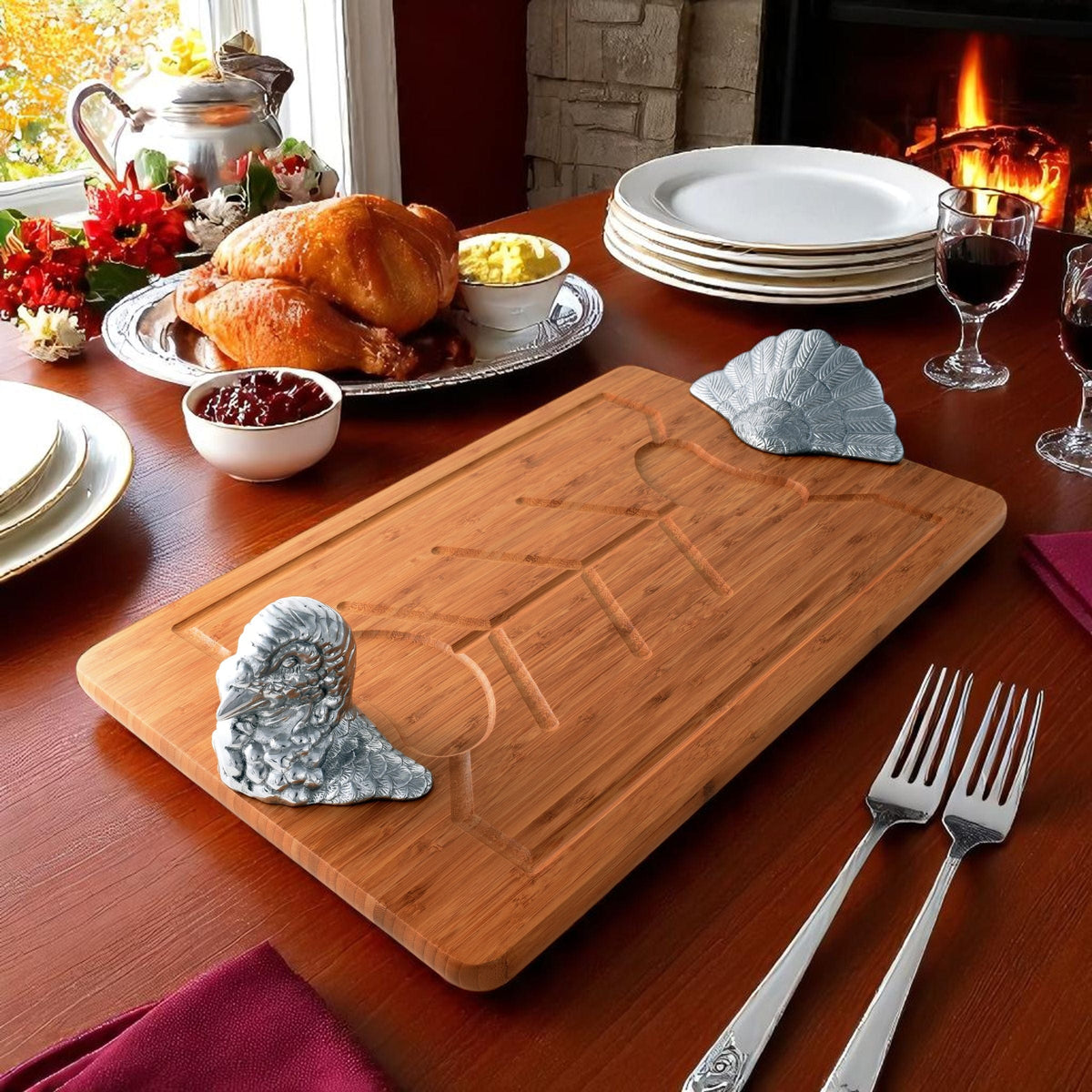 Arthur Court Game Birds Turkey Carving Board