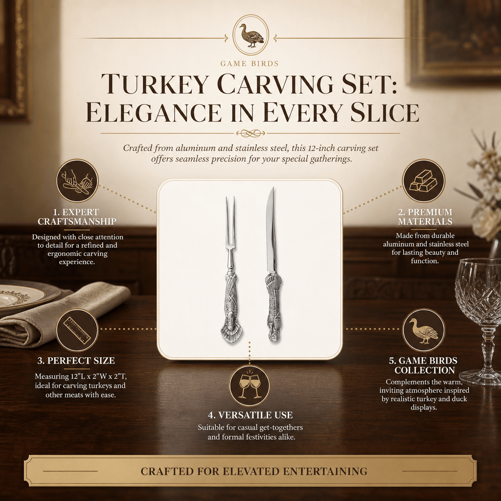 Arthur Court Game Birds Turkey Carving Set