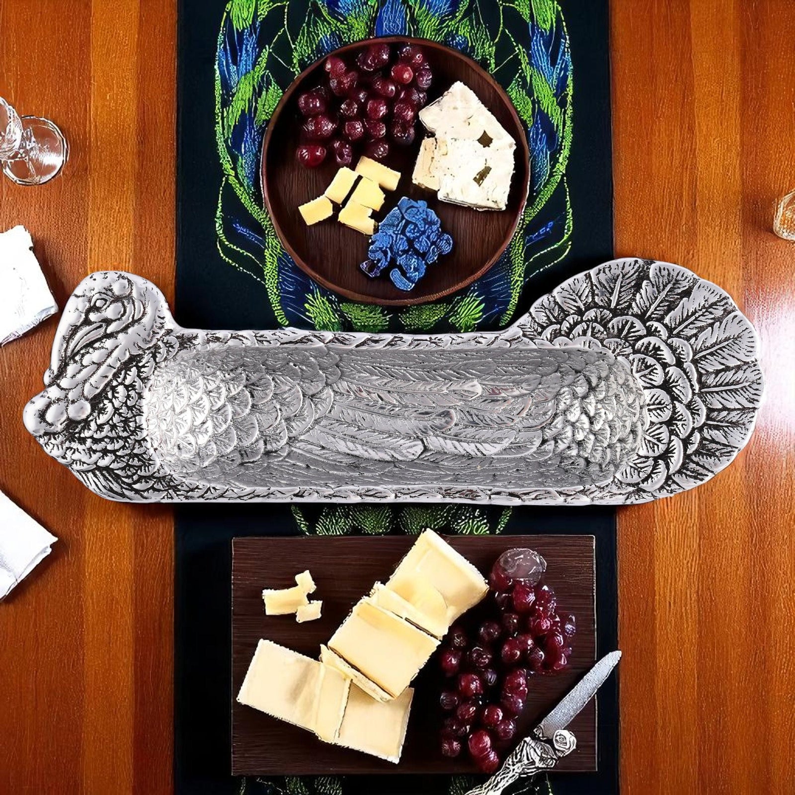 Arthur Court Game Birds Turkey Cracker Tray