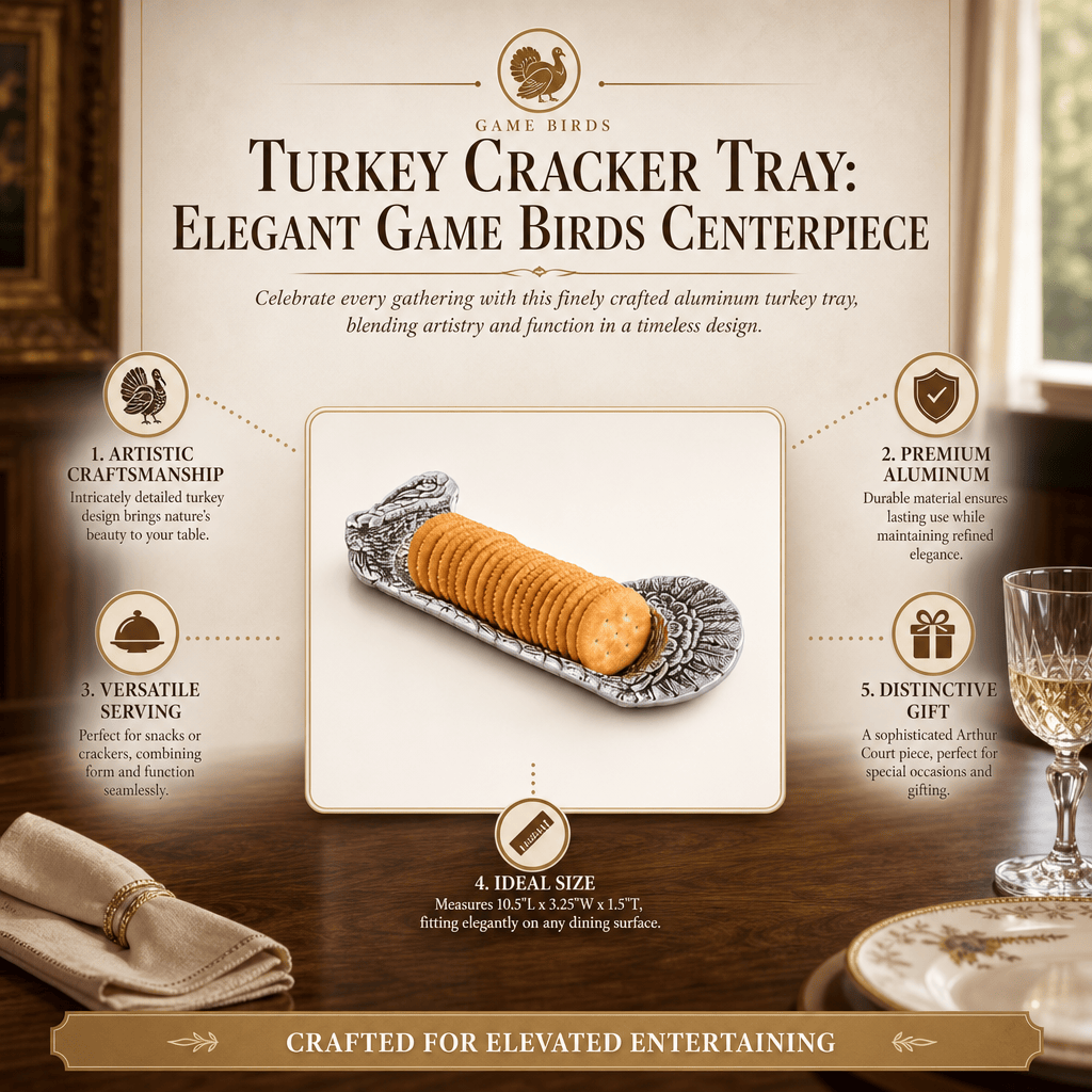 Arthur Court Game Birds Turkey Cracker Tray