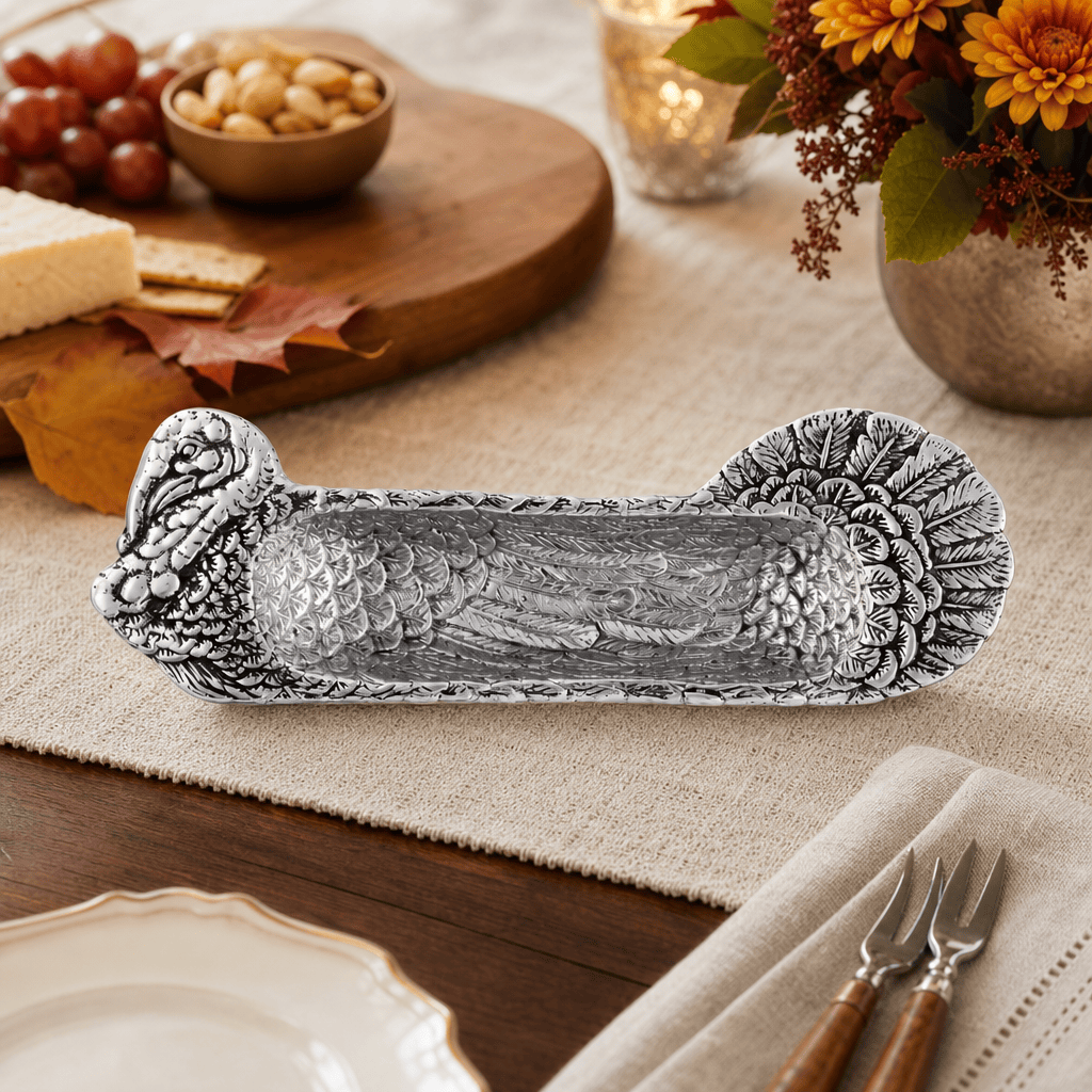 Arthur Court Game Birds Turkey Cracker Tray