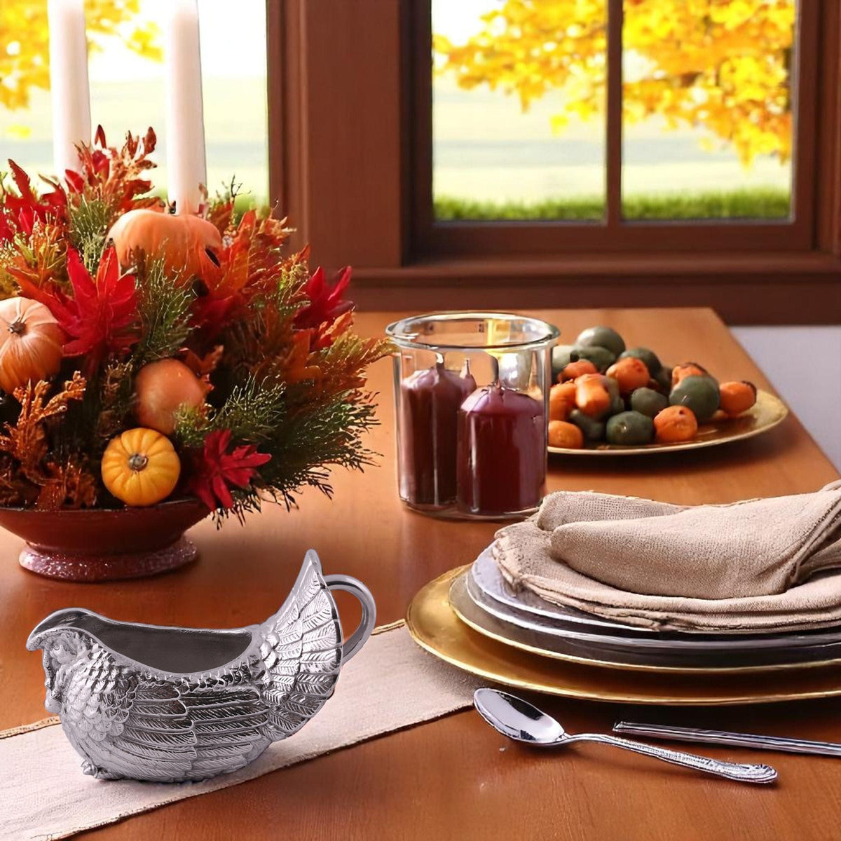 Arthur Court Game Birds Turkey Gravy Boat