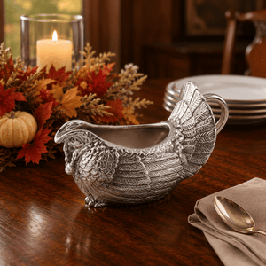Arthur Court Game Birds Turkey Gravy Boat