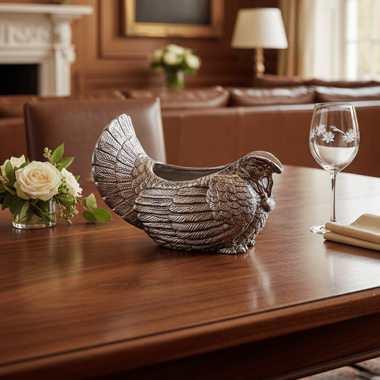 Arthur Court Game Birds Turkey Gravy Boat