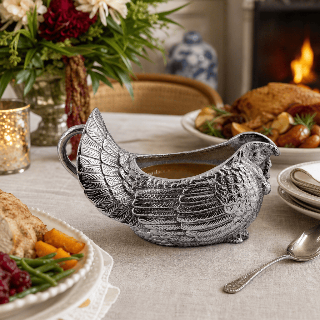 Arthur Court Game Birds Turkey Gravy Boat