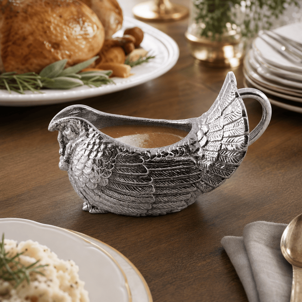 Arthur Court Game Birds Turkey Gravy Boat