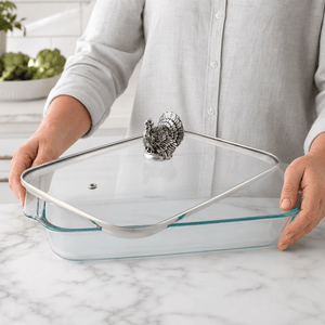Arthur Court Game Birds Turkey Lid with Pyrex 3 quart Baking Dish