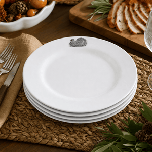 Arthur Court Game Birds Turkey Melamine Lunch Plates - Set of 4